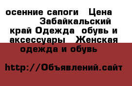 осенние сапоги › Цена ­ 1 000 - Забайкальский край Одежда, обувь и аксессуары » Женская одежда и обувь   